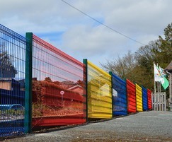 Decorative school perimeter fencing
