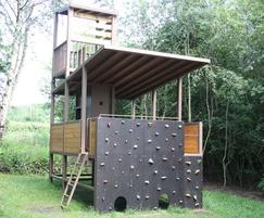 Treehouse, freestanding, steel structure