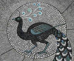 Peacock mosaic design, Chelsea
