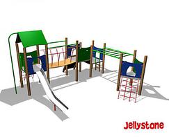 Jellystone three tower play unit - artists impression