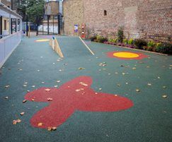 Wetpour rubber safer surfacing for school play area