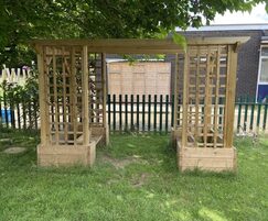 Bespoke timber pergola for quiet rest and relaxation