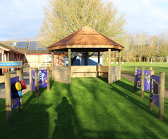 An outdoor classroom completes the space