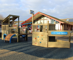 Bespoke play area with pirate ship theme