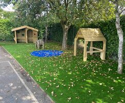 Play houses on artificial grass