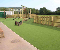 All-weather safer impact surfacing in play area