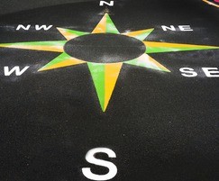 8-point compass in playground