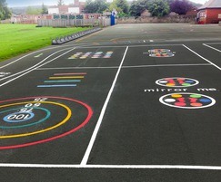Colourful markings make the playground more fun