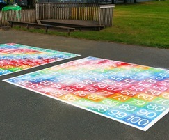 Snakes and ladders grid in playground
