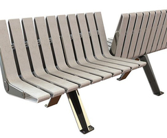 This attractive bench is produced from bio composite