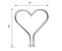 T-Love cycle stand - 2 bikes - dimensions