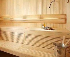 Bespoke sauna with reading light Dröm UK