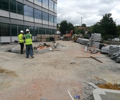 Installation begins for granite sett paving