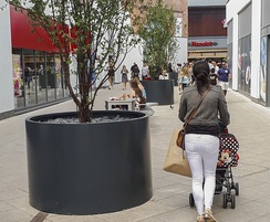 3.0mm-thick aluminium tree planters for retail area