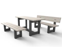 London recycled plastic table and benches