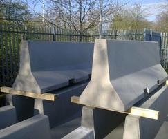 Concrete barriers for perimeter safety and protection