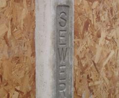 Precast concrete sewer indicator post