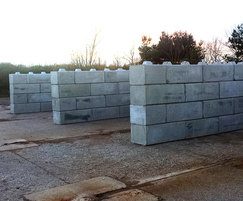 Walls built using Duo™ concrete blocks from Elite