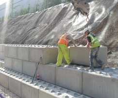 Retaining wall for distribution centre
