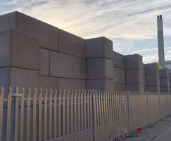 Legato concrete blocks used to create push wall