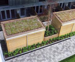 green roof cycle shelter