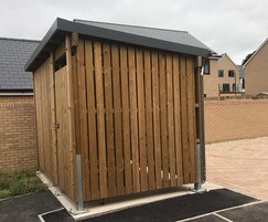 Sheldon timber-clad cycle shelter - SCS316