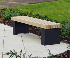 Langley Bench with Steel Plinth Type Legs - LBN107