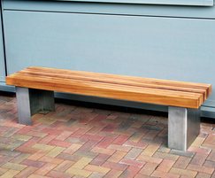 Langley bench with Steel Plinth Type Legs - LBN107