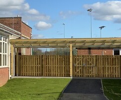 Bespoke covered walkway - Cornerstone Academy, Poole