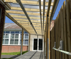 Bespoke covered walkway - Cornerstone Academy, Poole