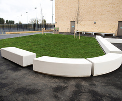 Concrete seating for secondary school