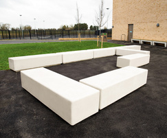 Concrete benches for secondary school