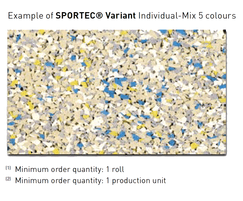 SPORTEC® Variant flooring - 5 colour mix
