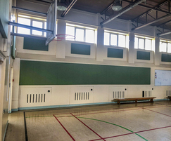 Acoustic wall panels for school sports hall