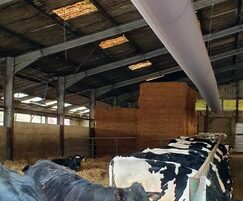 Fabric ducting for cow shed
