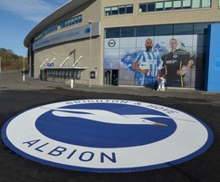Prismstone resin bound Albion FC Seagull logo