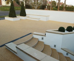 Resin bound forecourt and steps