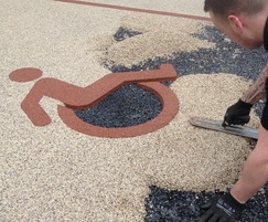 Resin bound disable parking bay, student accommodation
