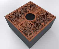 Osso Tree Planters in corten with a biophyllic design