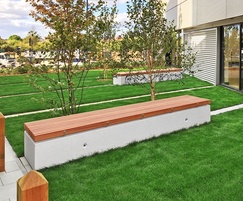 SOCA bench with concrete base and FSC timber slats