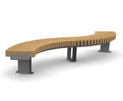 Edge narrow bench in waveform layout