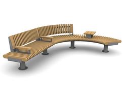Loop Seating with timber armrest and Tablet surface