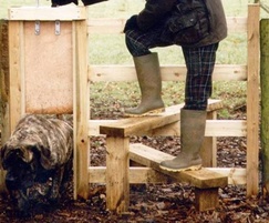 Wooden stile kit with dog gate