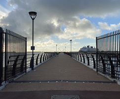 Gates control access at Dover pier