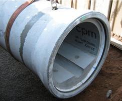 CPM concrete pipes are available with dry weather flow
