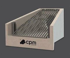 CPM precast concrete headwall with grating