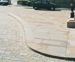 Scoutmoor Yorkstone kerb, paving and setts