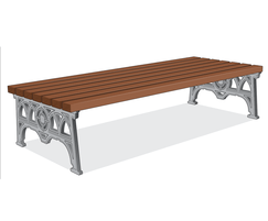 501 Recycled Cast Iron and Timber Bench