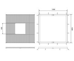 ASF 3000 SS Stainless Steel Grille drawing