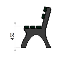ASF 910RP Recycled Plastic bench seat dimensions